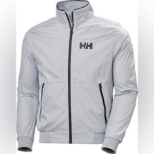 Helly Hansen Windbreaker Zip Up Jacket Light Grey Womens Medium